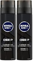 NIVEA MEN Deep Shaving Gel 200ml | With Black Charcoal | Protective Shaving Foam | For a Close, Comfortable Shave | Prevents Irritation | Long-Lasting Freshness | Suitable for All Skin Types