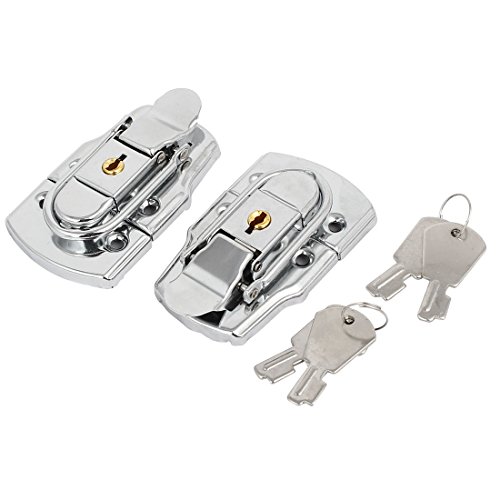 Moraillon à loquet de 77x45x15mm en argent pour boîte à outils avec clés - 2