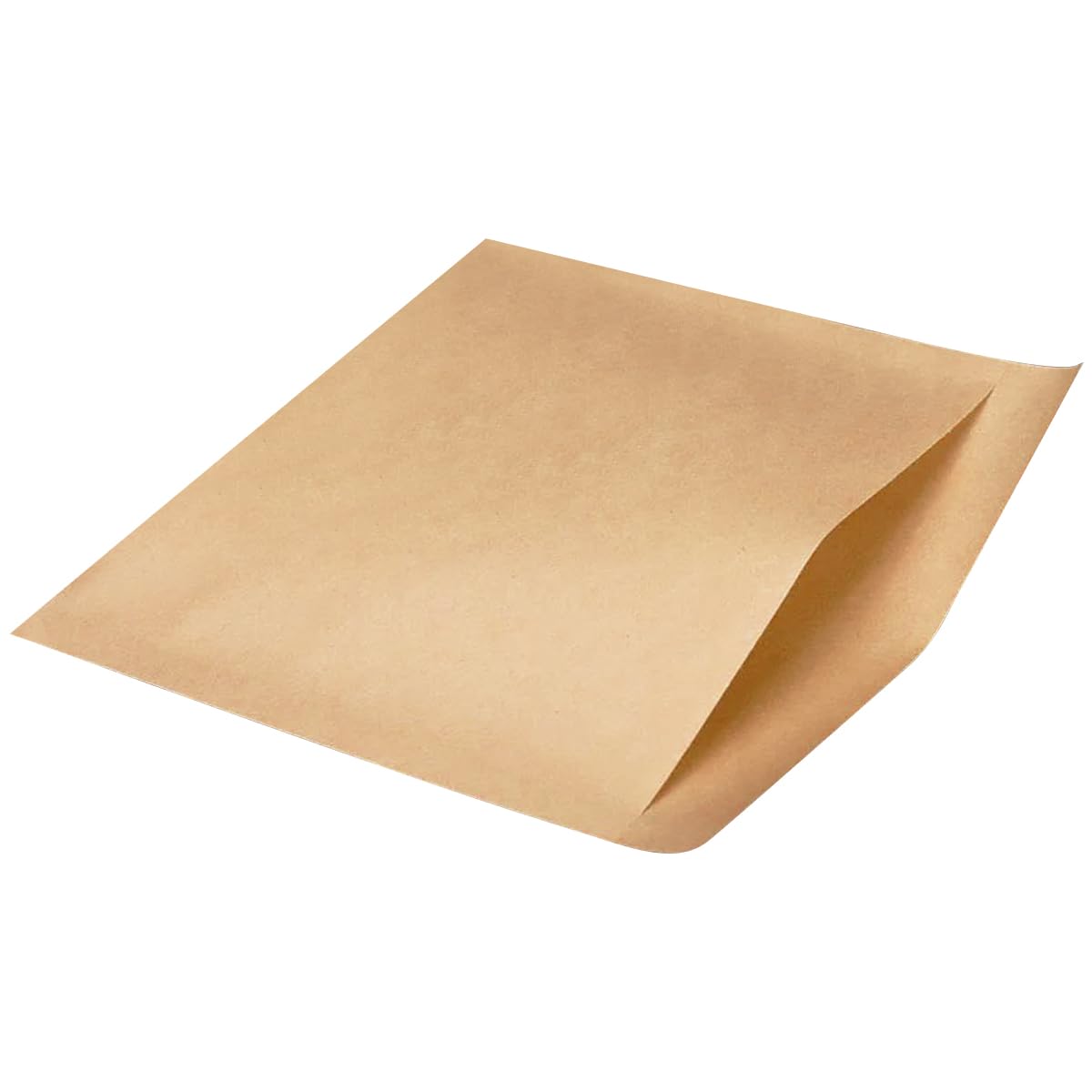 Cozylkx 100pcs Oil Proof Kraft Paper Bags 20x20cm Sandwich Wrapper Bag Greaseproof Food Packing Bag for Hamburger Bread Doughnut Crepes Fried Food