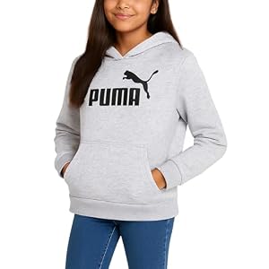 PUMA Girls Sweatshirt – Casual Athletic Performance Hooded Sweatshirt – Soft Fleece Pullover Graphic Hoodies for Girls