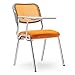 Jianghuayunchuanri Home Office Schreibtischstuhl Training Stuhl mit Schreib Board Meeting Stuhl 4-beiniger Schülerstuhl, Netz-Bürostuhl Home Study Task Chair (Farbe : Orange, Size : 50 x 50 x 80cm)