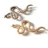 Bzybel Vintage Alloy Luxury Hair Clips Hair Pins Snake Pattern Hair Snap Clips Bobby Pins Ponytail C