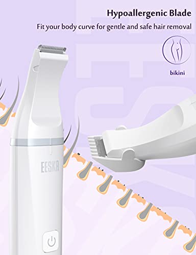 Damenrasierer elektrisch, EESKA Intimrasierer für Frauen, Kabelloser Elektrorasierer Damen für Armen, Beinen, Achseln und Intimbereich Bikinizone, IPX7 Trocken und Nassrasierer Damen, Aufladbar - Image 5