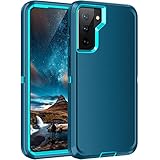RegSun for Galaxy S21 5G Case,Shockproof 3-Layer Full Body Protection [Without Screen Protector] Rugged Heavy Duty High Impact Hard Cover Case for Samsung Galaxy S21 5G 6.2-inch,Blue