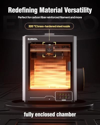 Image of ELEGOO Centauri Carbon 3D Printer with High-Speed FDM Printing, Direct Drive Extruder, Large Build Volume, Auto Bed Leveling, Silent Operation, and Precision Printing for Hobbyists