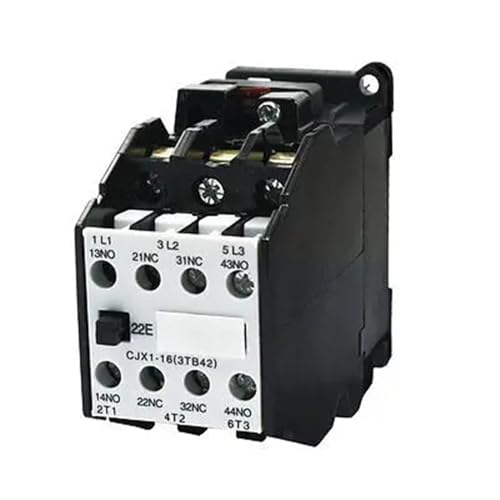Contactor AC CJX1-16 trifásico de 380V con montaje en carril Din de 35mm