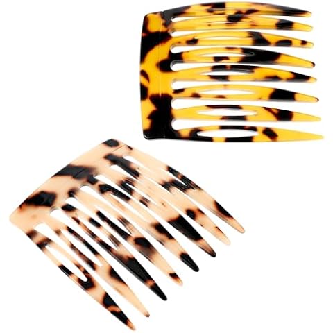 2 Pcs Decorative French Side Hair Combs Cover