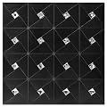 Art3d 10-Sheet Peel and Stick Backsplash Metal Mosaic Tiles for Kitchen Wall Decor, Stick on Aluminum Composite Tiles Stikers, Black Windmill Puzzle Glass Mixed