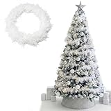 White Feather Garland Christmas Decoration - Pack of 1-6ft/180cm 65g Fluffy Festive Feather Tinsel Boa - Perfect for Xmas Tree and Household Christmas Decorations