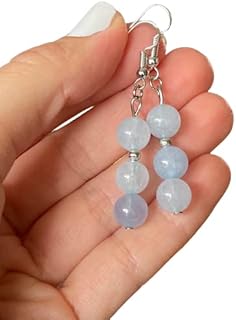 Aquamarine Earrings - Silver Aquamarine Earrings - Aquamarine Dangling Earrings - Aquamarine Jewelry - Blue Crystal - Birthstone March