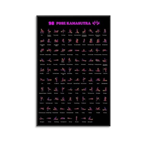 Pose Kamasutra Instruction Poster Sex Guide Workout Wall Art Completely Illustrated Sexual Life...