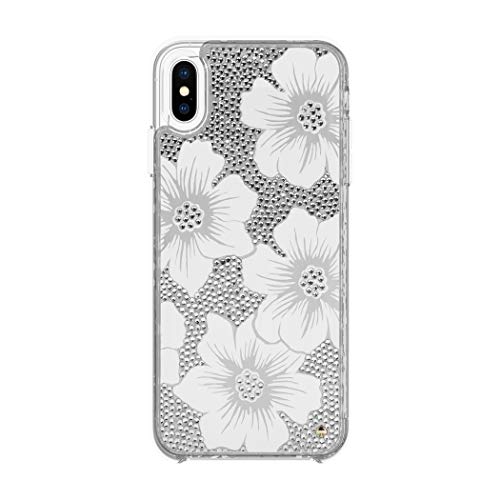 kate spade new york Hollyhock Clear Crystal Case for iPhone XS Max - Protective Phone Case with Crystal Gems