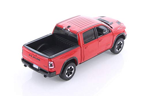 Showcasts 2019 Dodge Ram 1500 Crew Cab Rebel Pickup Truck, Red 79358/16D - 1/24 Scale Diecast Model Toy Car #TOP3