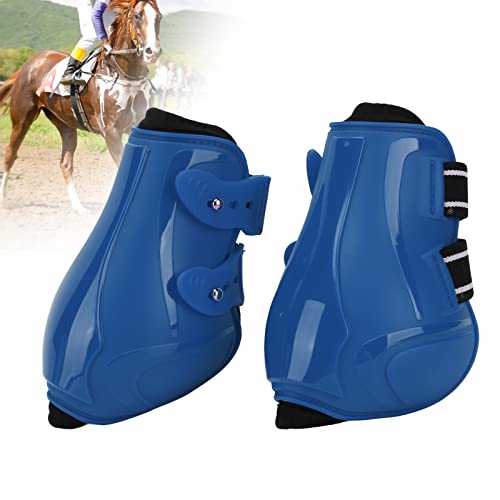 Beschermende hoefschoenen voor paarden, elastisch Verminder schade Ademende achterbeenlaarzen voor alle weersomstandigheden(Blauwe achterpoten, extra groot) - Afbeelding 4