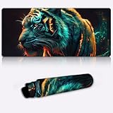 【Grand tapis de souris 】 la taille du tapis de souris de jeu est de 35x60x0,3 cm/13,77x23,6 pouces, ce tapis de souris couvrira la zone pour un clavier et une souris pleine taille, offrant plus d'espace pour les jeux professionnels ou le travail de bureau. Il pourrait également protéger votre bureau des taches de grattage et de débordement. Idéal pour jouer, travailler, étudier, etc. style et confort à votre espace de travail.