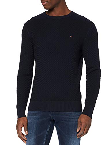 Preisvergleich Produktbild Tommy Hilfiger Herren Weave Structured Sweater Pullover, Desert Sky, S