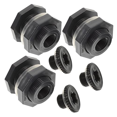 MAGICLULU 1set Threaded Water Tank Connector Fitting Seal Gasket Easy to Install for Household Commercial and Industrial Use and Design