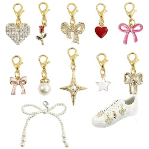 Accessoire de bijoux faits à la main et breloques dorées pour lacet de sneakers