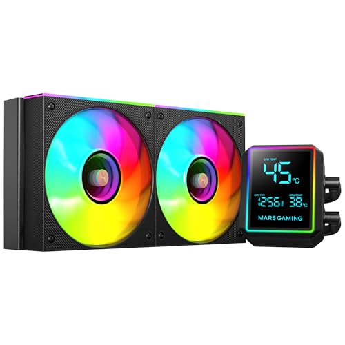 Mars Gaming ML-LCDPRO240 Raffreddamento Liquido AIO 500W TDP, Schermo LCD