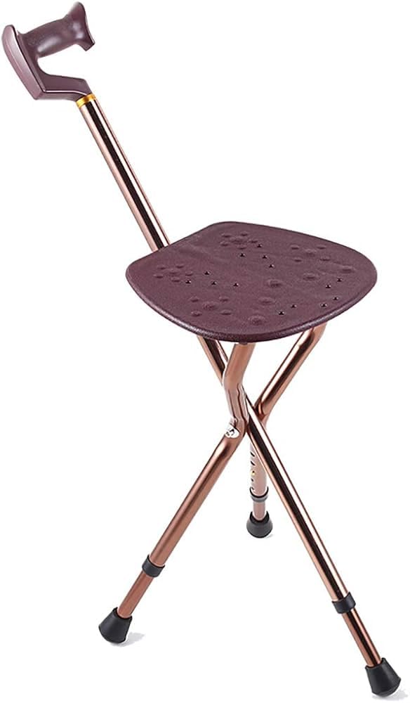 VOKA Bâton de marche avec siège - Pliable - 90 cm - Canne de marche avec siège - Bâton de marche avec chaise