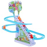 Abaodam 1 Set Dinosaur Stairs Toy Electric Slide Dinosaurs Stair Climbing Dinosaur Toys Dinosaurs Slide Stairs Toy Music Toys Kidcraft Playset Electric Toys Track to Climb Alloy