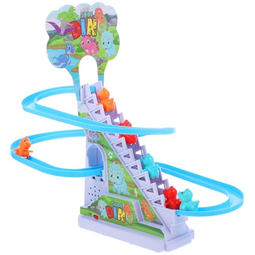 Abaodam 1 Set Dinosaur Stairs Toy Electric Slide Dinosaurs Stair Climbing Dinosaur Toys Dinosaurs Slide Stairs Toy Music Toys Kidcraft Playset Electric Toys Track to Climb Alloy