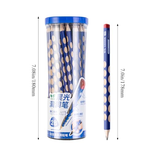 M&G 50 Pcs Triangular Pencils for Kids, Triangular Pole with Grip Correction 2B Pencils, Graphite Wood Pencils with Smooth Writing for School, Office Supplies, Painting, Sketching, Weddings, Party