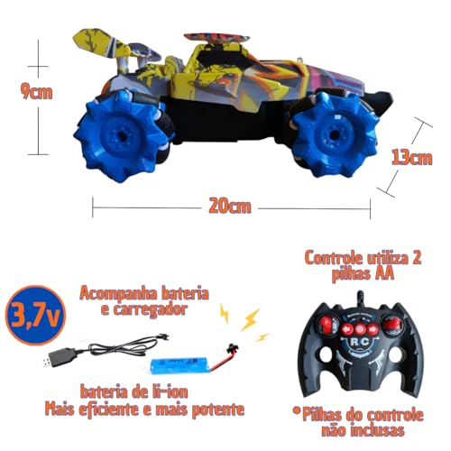 Carrinho de Controle Remoto Recarregável Infantil Drift 4x4