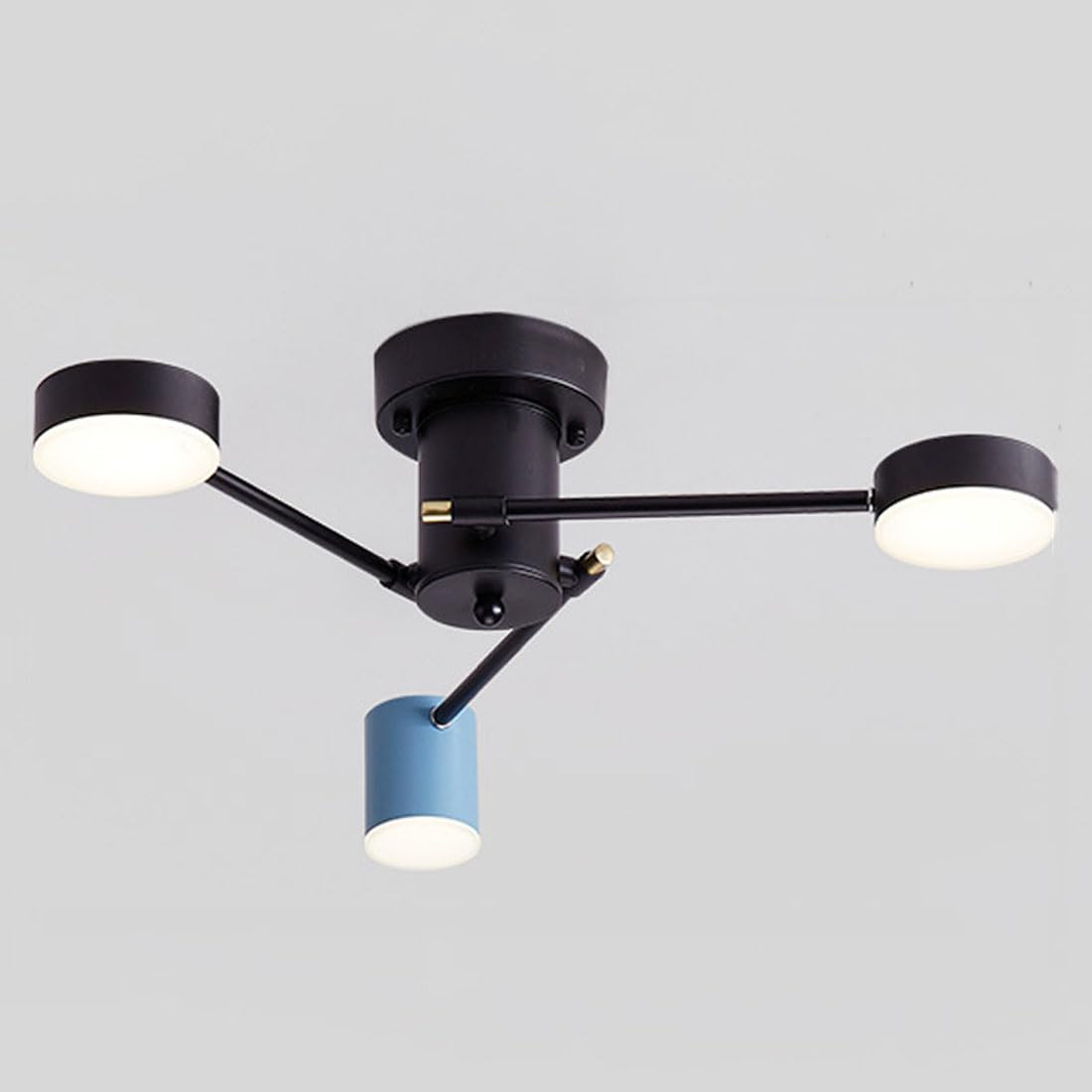 Plafonnier LED rotatif nordique moderne pour salle à manger luminaire salon fer