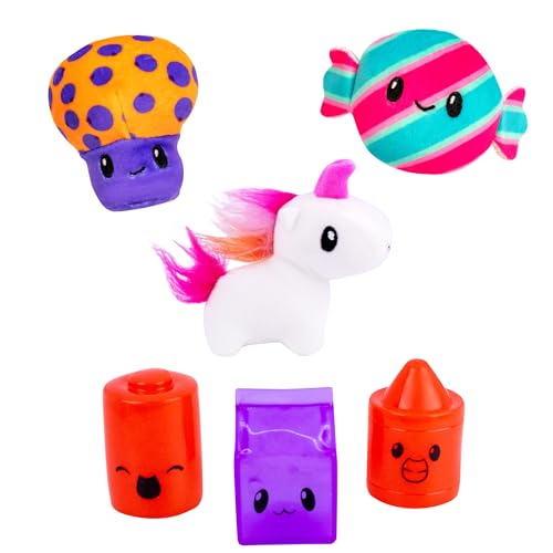 Wiz-O-Magic Shopping Cart Toy – Push & Reveal Surprise Playset with 6 Magical Mystery Boxes, Pretend Grocery Shopping Role Play Toy for Kids Girls Boys 4–8, Refill & Repeat Play