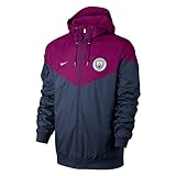 Nike Herren MCFC M NSW Windrunner Woven AUT Manchester City Windjacke, Mitternacht Marine Blau/Wahre Beere/Weiß, L