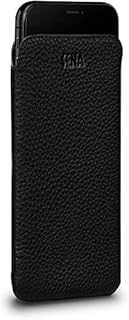 UltraSlim Classic, Leather Sleeve Case Compatible with New iPhone SE 3 (2022) / 2020 / iPhone 8/7, Black