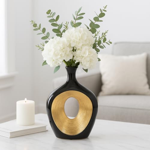 Ceramic Vase - Decorative Flower Holder for Table Decor and