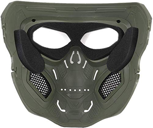 Masque De Protection Intégrale AOUTACC – Pour Airsoft, Paintball, Ski, Cyclisme, Avec Lentille Anti-buée