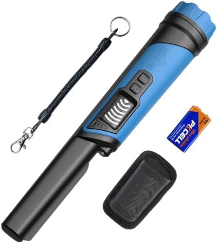 DR.ÖTEK Pinpointer Metalldetektor, IP68 Wasserdicht, 360° Suchen Handheld Pin Pointer mit LCD-Bildschirm, Holster, Innovativer Interferenzunterdrückung, Gummihandgriff für sicheren