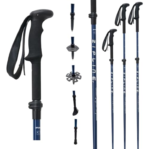 Zipline Ski Graphite Trekking Poles 105-145cm