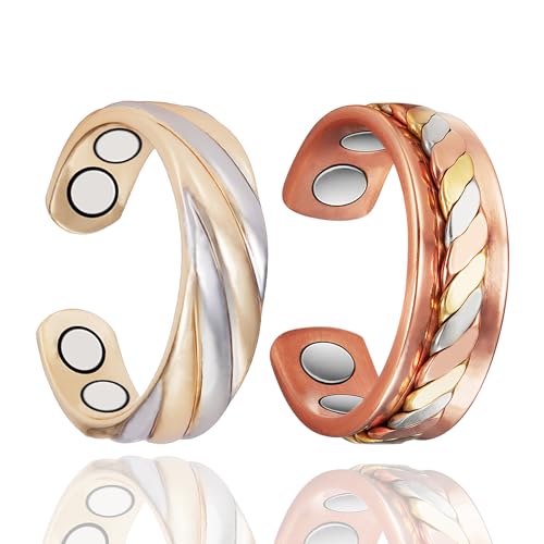 MagVIVACE Copper Ring for Women, Magnetic Ring with Magnet
