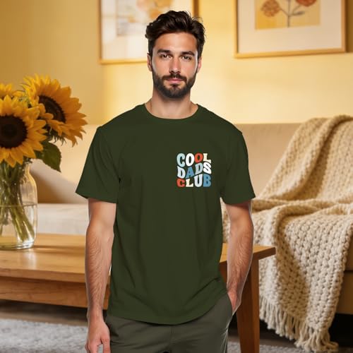COMIZI Dad Shirts for Men Cool Dads Club T-Shirt Daddy Birthday Shirt Father's Day Tee Tops Green by COMIZI - Used condition - Image 2