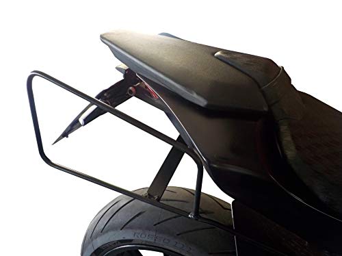 Supports sacoches cavalière Kawasaki Z1000 2014-2020 de moto en acier noir épuré