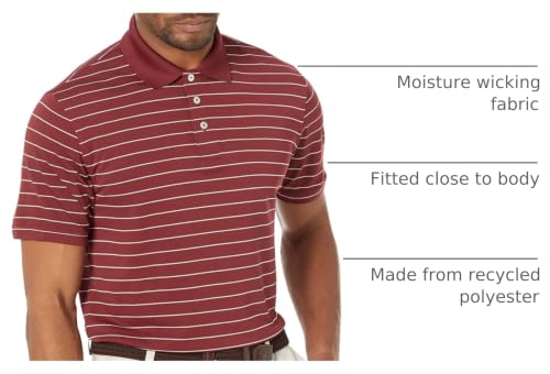 Image of Amazon Essentials Men's Moisture Wicking Golf Polo Shirt, Short Sleeve, Slim-Fit, Quick-Dry, Active Wear