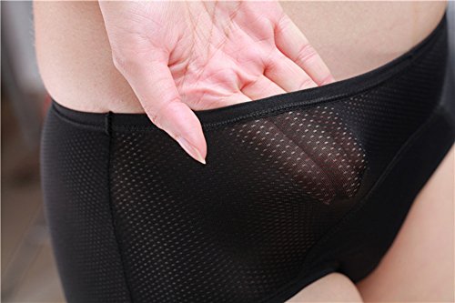 Yoyi Fashion Women Mesh Holes Breathable Leakproof Period Panties 5 Pack Us Size L/7 Blue Black Gray Purple Watermelon #TOP6