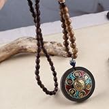 corne elephant ivoire prix Ethnique bouddha Ganesha éléphant pendentif collier pour femmes hommes en bois porte-bonheur amulette grande corne croissant de lune chandail chaîne collier