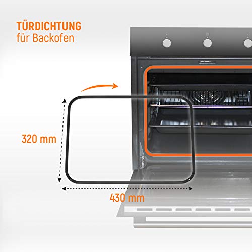 VIOKS Türdichtung Ersatz für Ariston C00081579 & Whirlpool 482000022703 - Indesit Creda Whirlpool Backofentürdichtung & Ofendichtung rundum 4 Haken