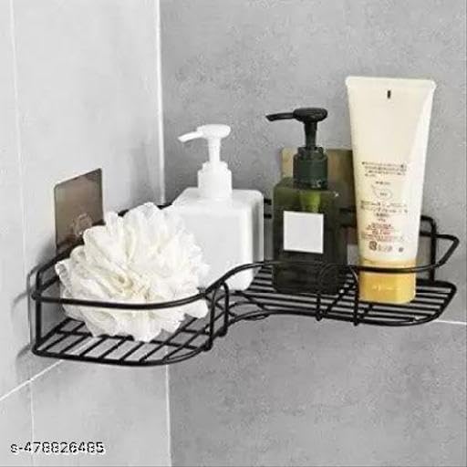 (Pack of 2) Multipurpose Self-Adhesive Kitchen Bathroom Corner Rack and Stands Mounted with Strong Magic Sticker Durable Hook Home Essentials/LCORNER/Bathroom Corner 2PIS|PRI-P3211 2