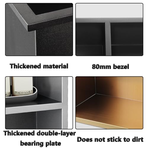 Niche de douche inox noir mat design haut de gamme encastrable