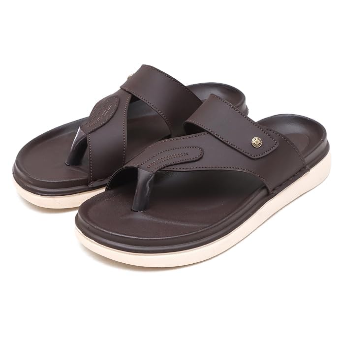 Men's EVA Toe Ring Flip Flops with Adjustable Buckle Strap | Lightweight Soft Cushioned Slippers | Anti-Skid Open Toe Casual Sandals for Home, Beach, Outdoor & Daily Wear-image-39