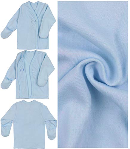 Image of ToBeInStyle Babies' 4 Pack Relaxed Fit Short or Long Sleeve Button Up Kimono Tee Swaddle Shirt