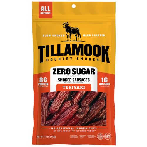 Tillamook Country Smoker Smoked Sausage Sticks, Teriyaki, 10 Ounce, Pork
