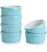 Sweese 502.602 Porcelain Souffle Dishes, Ramekins - 4 Ounce for Souffle, Creme Brulee and Ice Cre...