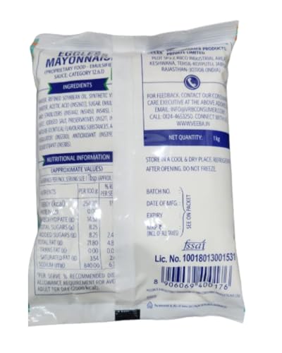 Image of VEEBA Professional Eggless Mayonnaise, 1kg Pack